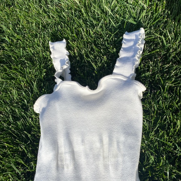 White Ruffle Bodysuit - Picture 2 of 2